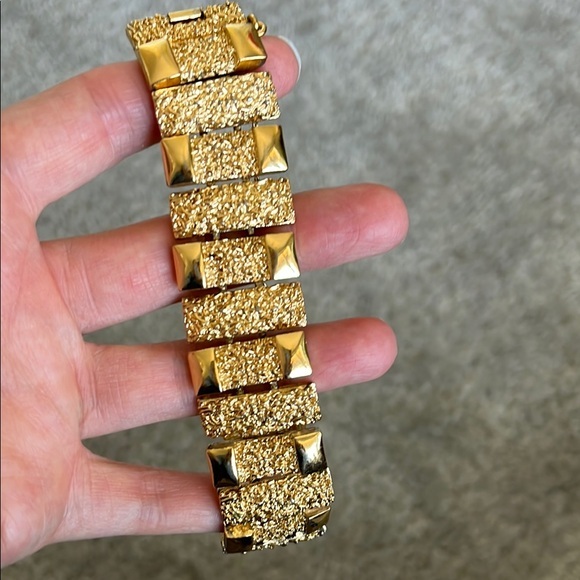 Monet 70s Elda Krecic bracelet additional photos nugget brutalist vintag… - Picture 1 of 16